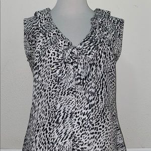 Banana Republic | White & Black Sleeveless Top | Sz M